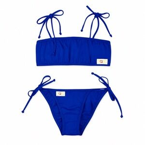 Girls' Royal Blue Tie-String Bikini Set